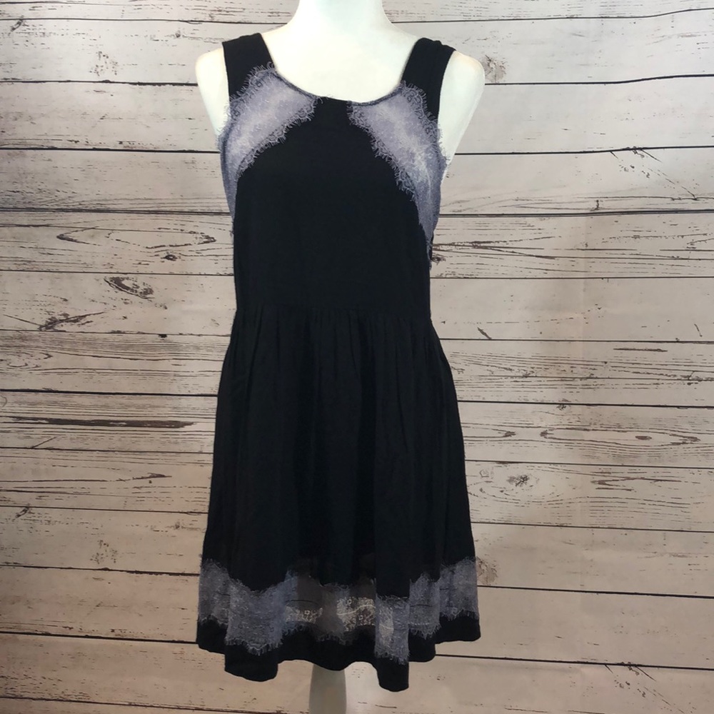 Free People by Anthro size 10 Black Dress